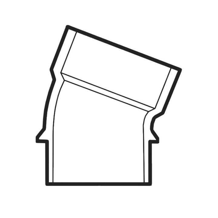 2" ABS DWV (Drain Waste and Vent) 22-1/2-Degree Elbow - Spigot x Hub