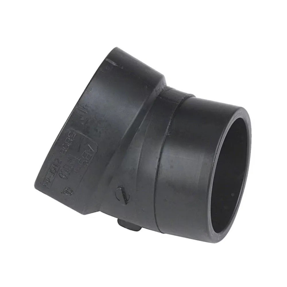 3 Inch ABS 22.5-Degree Street Elbow, DWV (Drain, Waste, and Vent) Applications