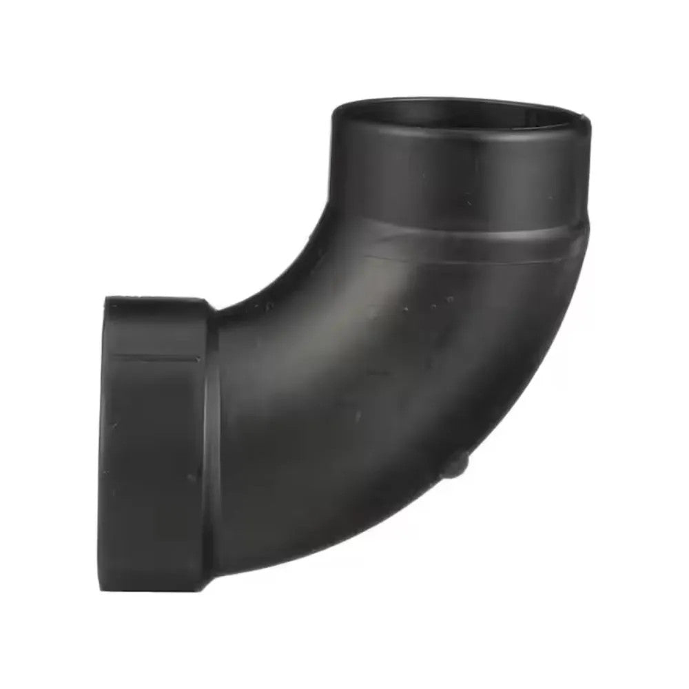 3" ABS DWV (Drain Waste and Vent) 90-Degree Street Elbow - Spigot x Hub
