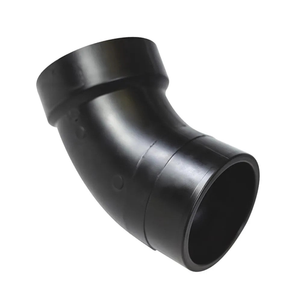 3" ABS DWV (Drain Waste and Vent) Long Sweep 45-Degree Elbow - Spigot x Hub