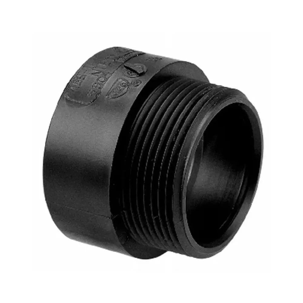 2-Inch Male Adapter, Threaded Connection, ABS Construction