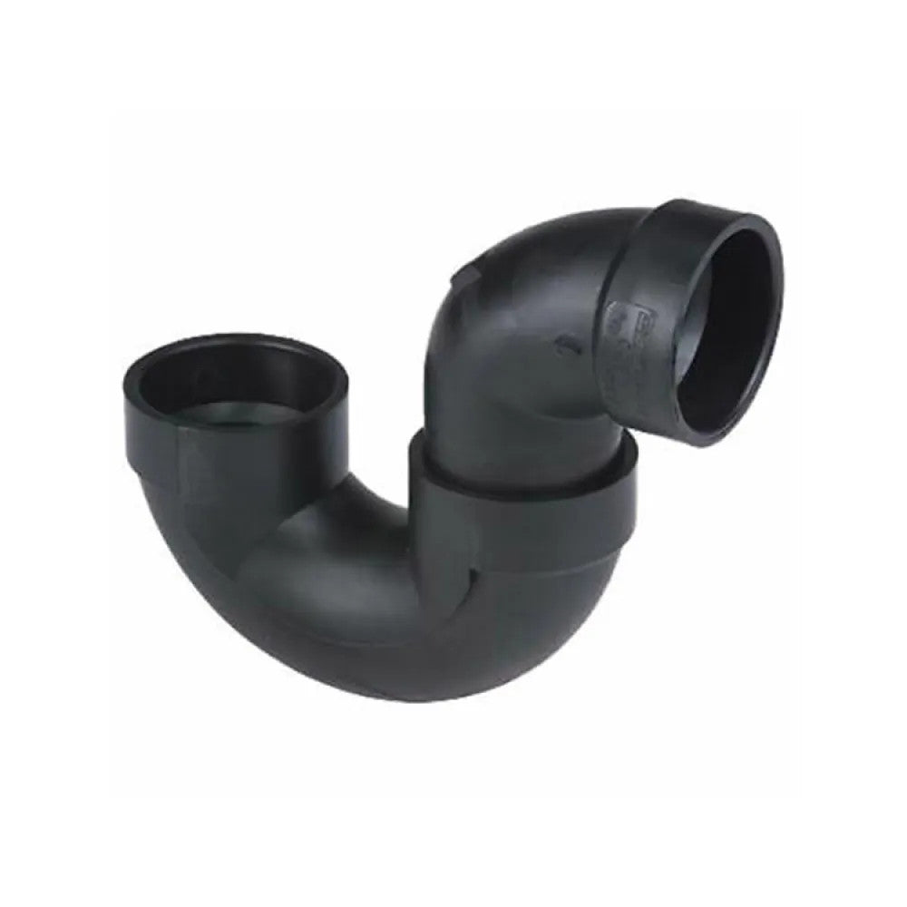 1-1/2" ABS DWV (Drain Waste and Vent) P-Trap Solvent Weld Joint - Hub x Hub