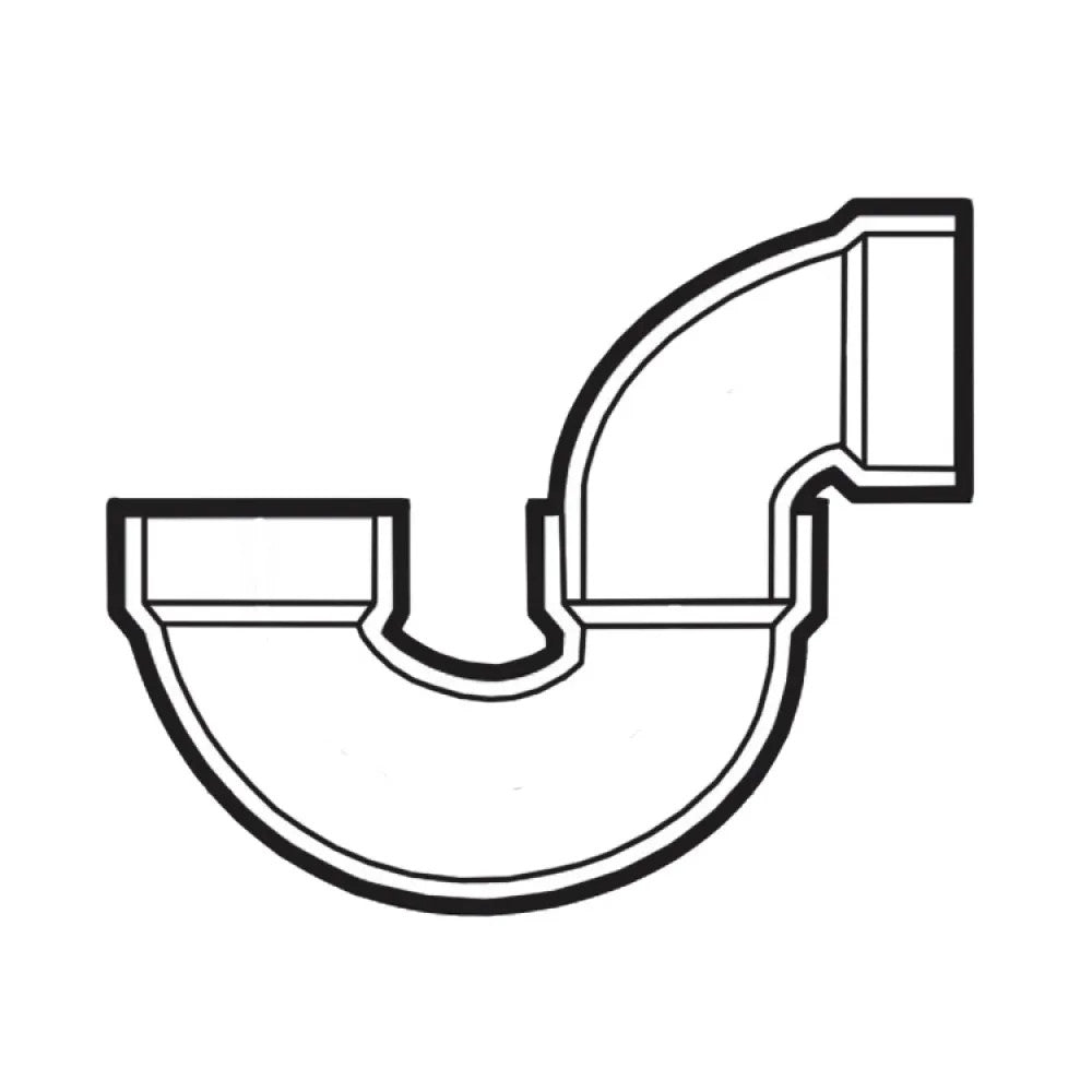 2" ABS DWV (Drain Waste and Vent) P-Trap Solvent Weld Joint - Hub x Hub