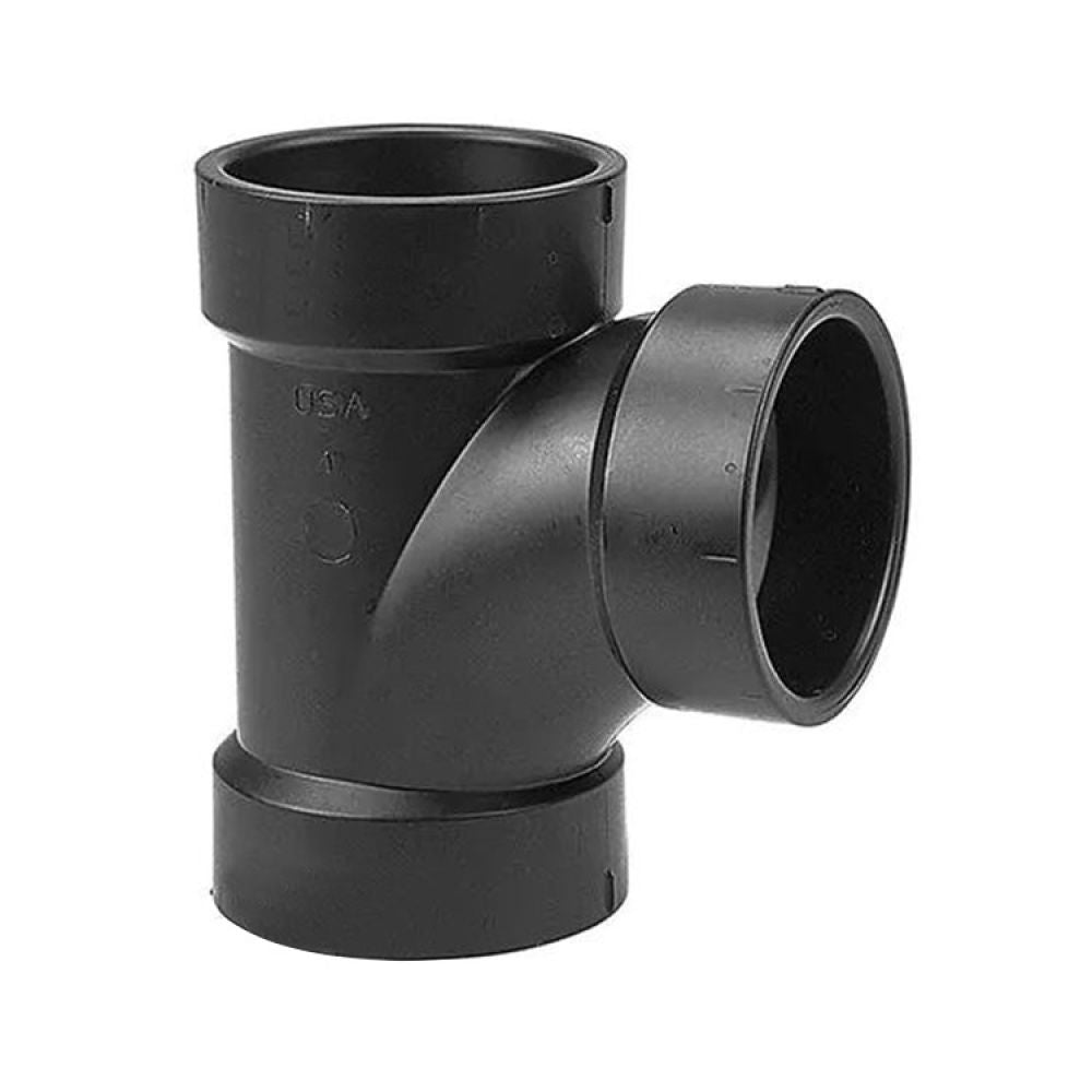 2" ABS DWV (Drain Waste and Vent) Sanitary Tee - Hub x Hub X Hub
