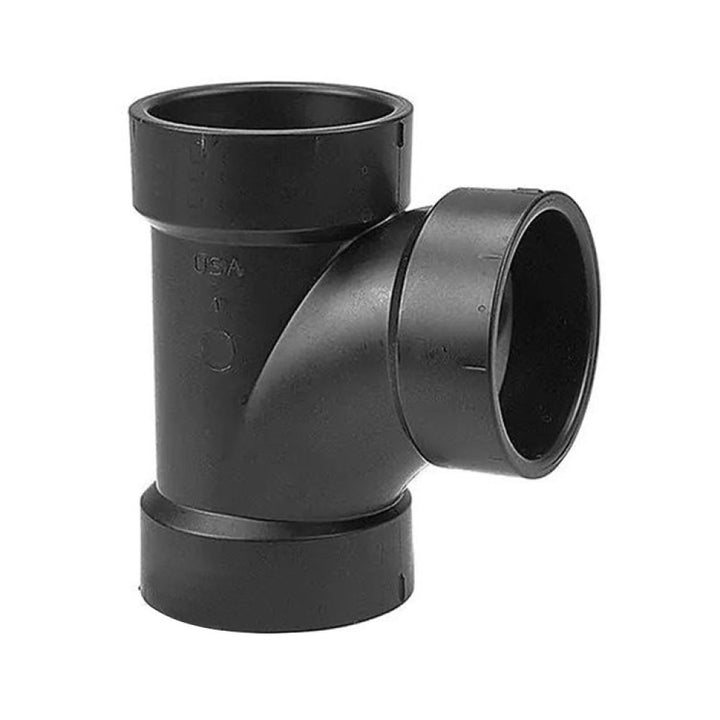 2" ABS DWV (Drain Waste and Vent) Sanitary Tee - Hub x Hub X Hub