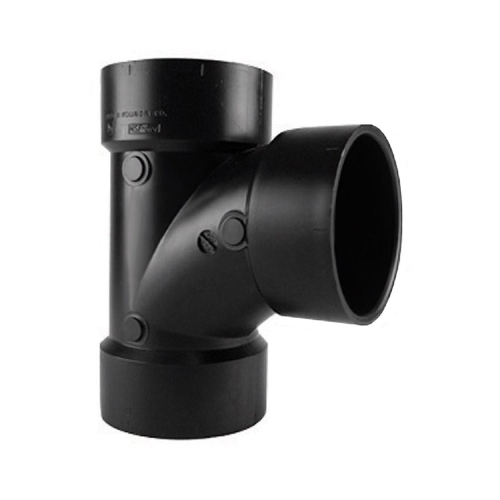2" ABS DWV (Drain Waste and Vent) Sanitary Tee - Hub x Hub X Hub