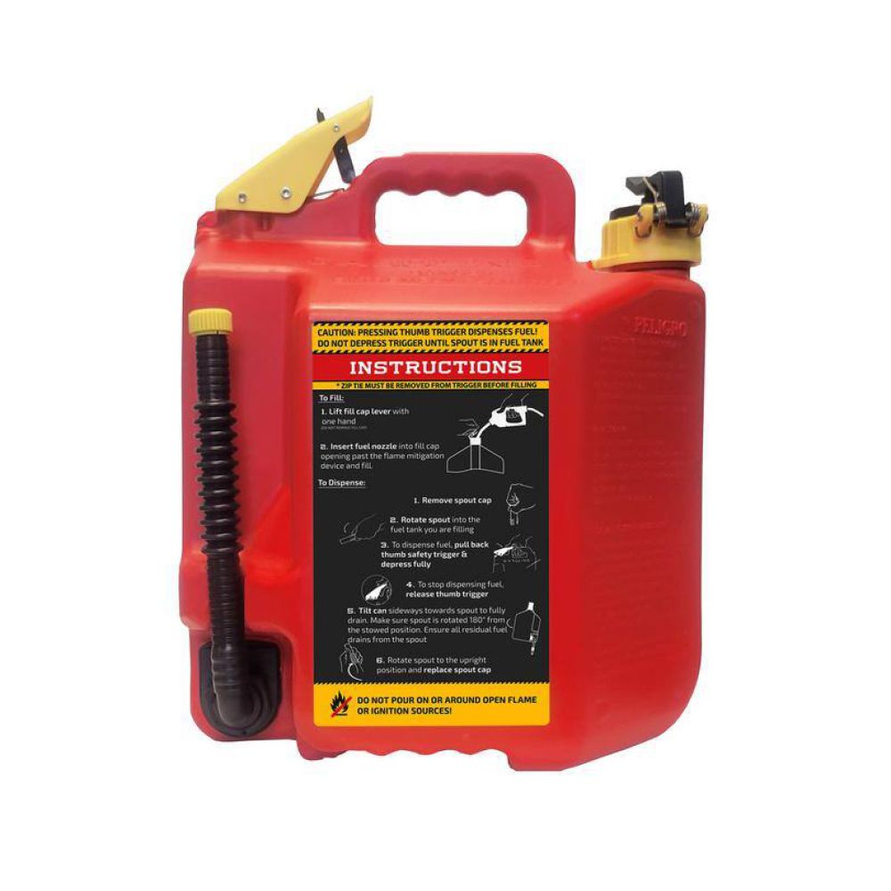 SureCan Red Type II Safety Can for Gasoline, 5 Gallon - SUR5SFG2