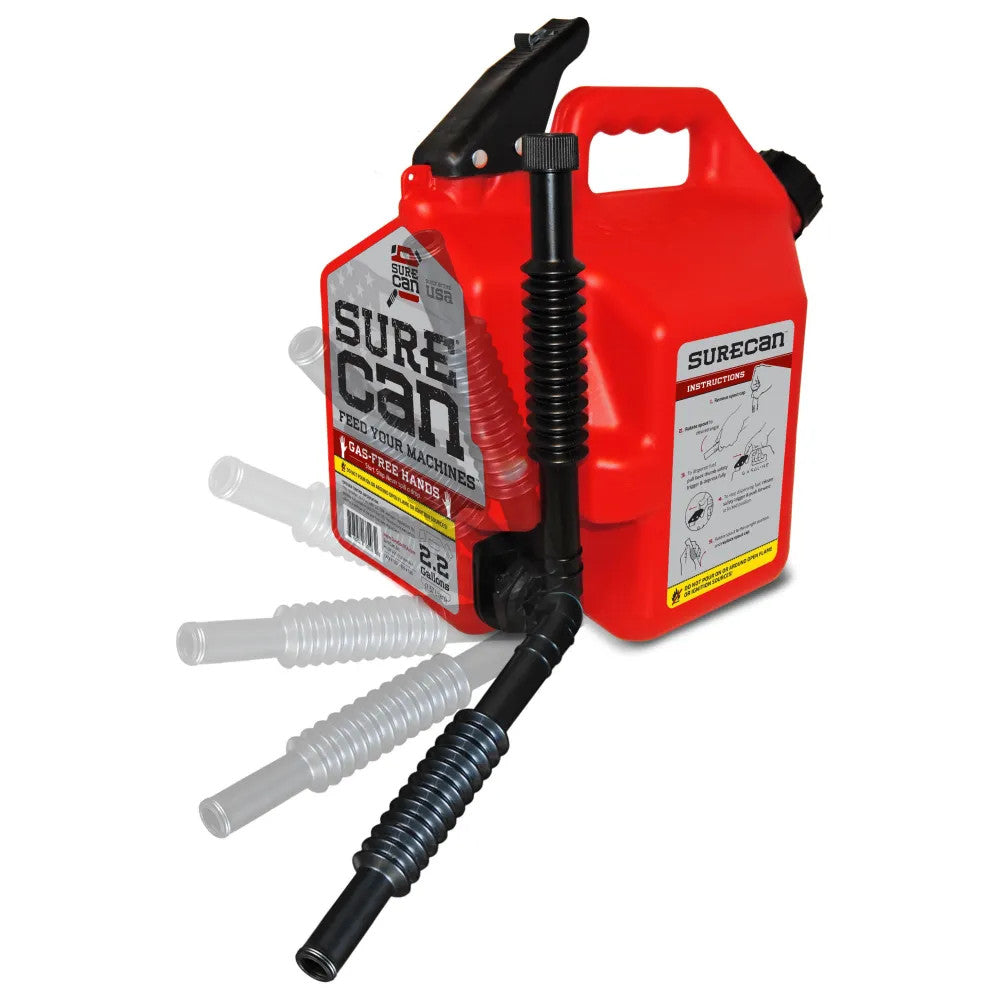 SureCan 2.2 Gallon Red Gas Can for Gasoline - SUR22G1
