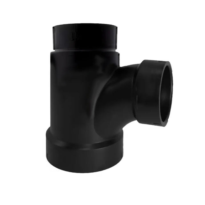 2" x 1-1/2" x 1-1/2" ABS DWV (Drain Waste and Vent) Sanitary Reducing Tee - Hub x Hub x Hub