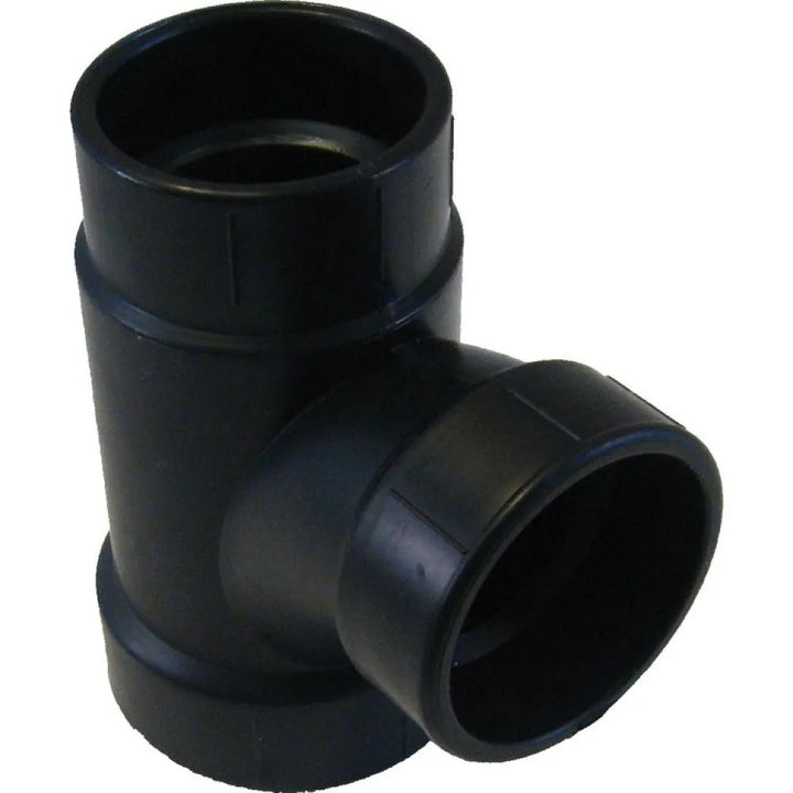 2" x 1-1/2" x 1-1/2" ABS DWV (Drain Waste and Vent) Sanitary Reducing Tee - Hub x Hub x Hub
