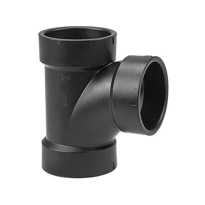 3" ABS DWV (Drain Waste and Vent) Sanitary Tee - Hub x Hub x Hub
