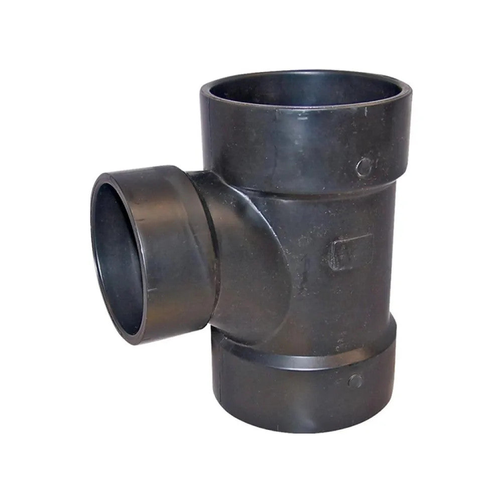 3" ABS DWV (Drain Waste and Vent) Sanitary Tee - Hub x Hub x Hub