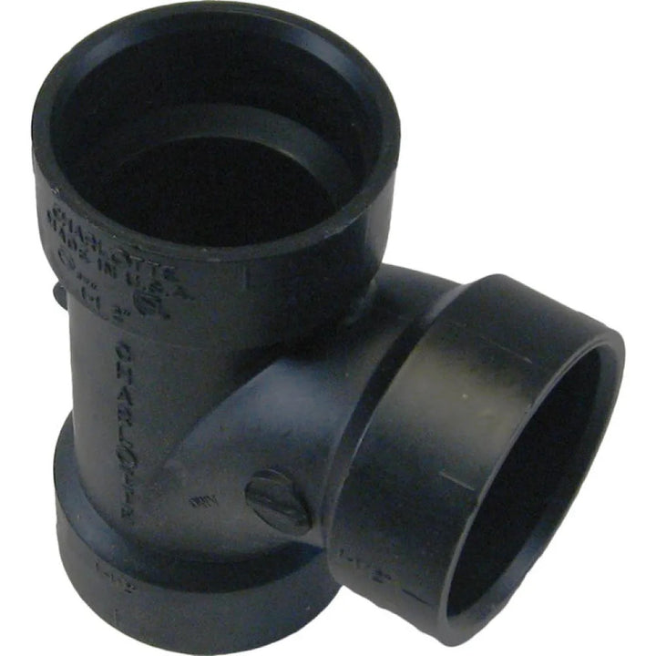 3" ABS DWV (Drain Waste and Vent) Sanitary Tee - Hub x Hub x Hub