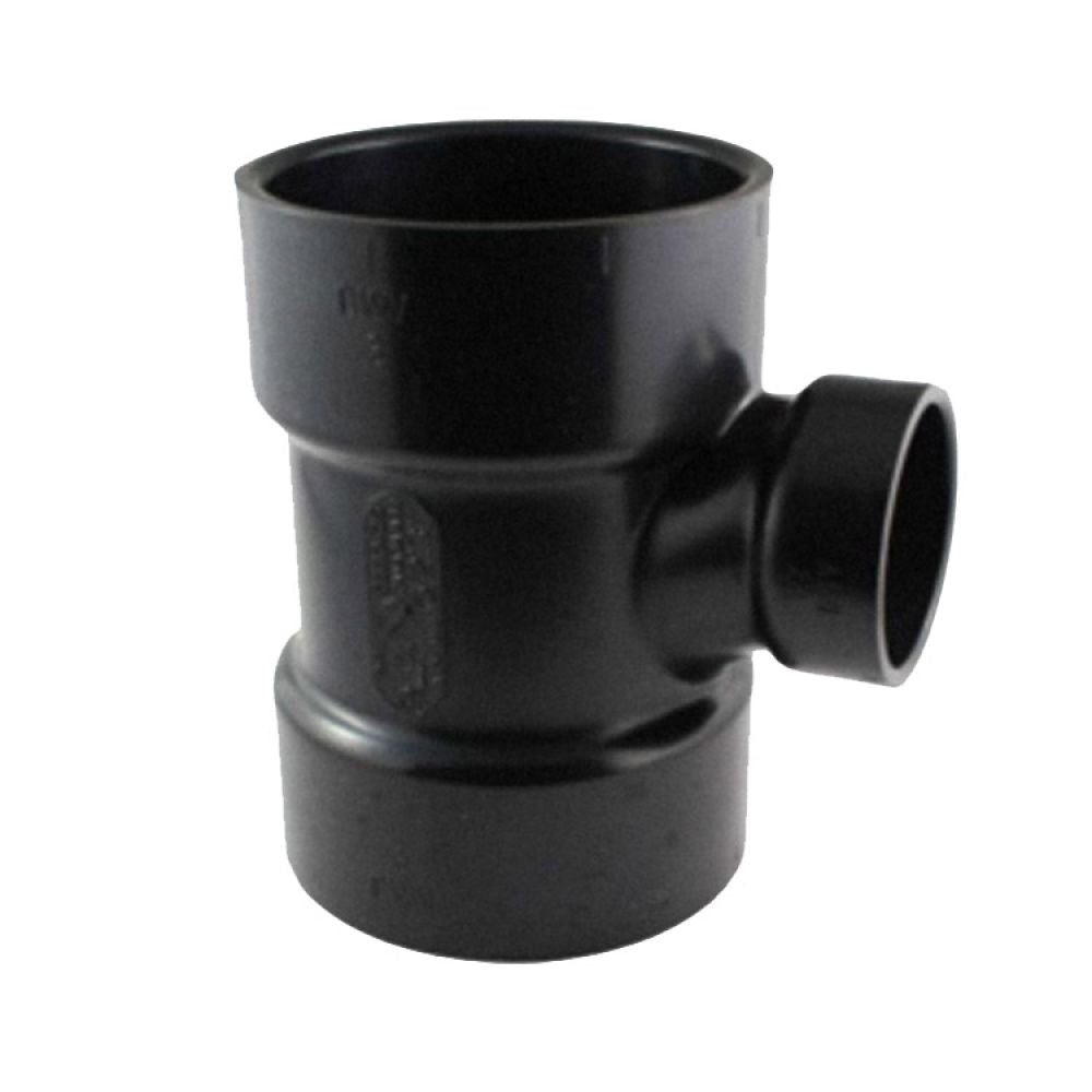 3" x 3" x 1-1/2" ABS DWV (Drain Waste and Vent) Sanitary Reducing Tee - Hub x Hub x Hub