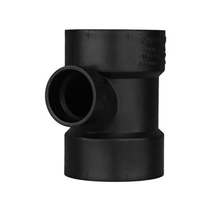 3" x 3" x 1-1/2" ABS DWV (Drain Waste and Vent) Sanitary Reducing Tee - Hub x Hub x Hub