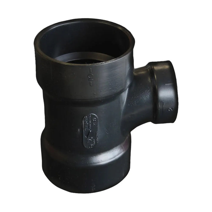 3" x 3" x 2" ABS DWV (Drain Waste and Vent) Sanitary Reducing Tee - Hub x Hub x Hub