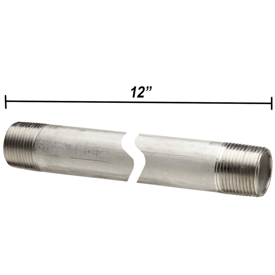 SSN112 1"x12" STAINLESS STEEL NIPPLE