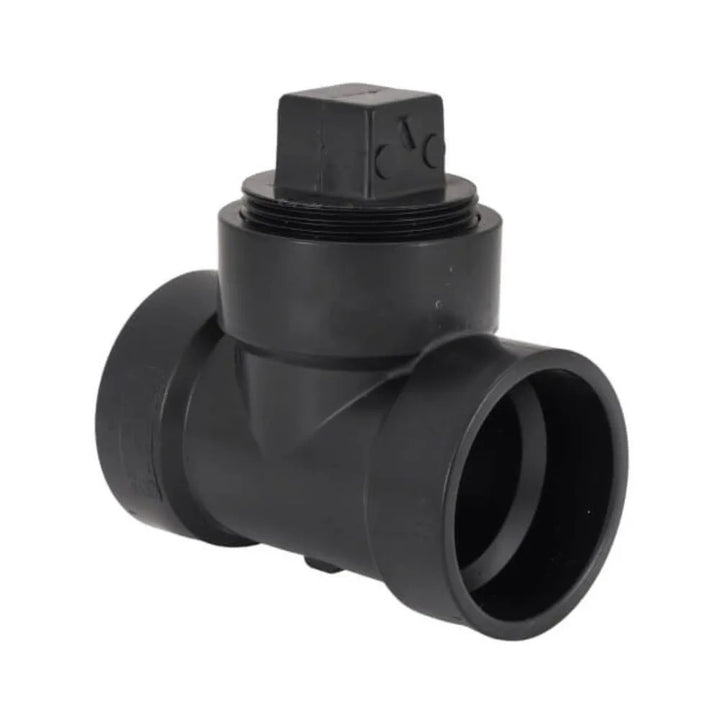 1-1/2-inch ABS Cleanout Tee with Plug, ABS Construction, Black Finish