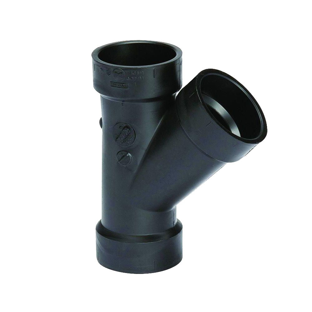 2" ABS DWV (Drain Waste and Vent) Wye - Hub x Hub x Hub