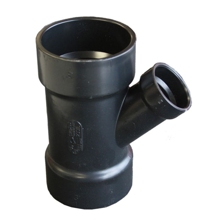 3" x 3" x 1-1/2" ABS DWV (Drain Waste and Vent) Wye Reducer - Hub x Hub x Hub