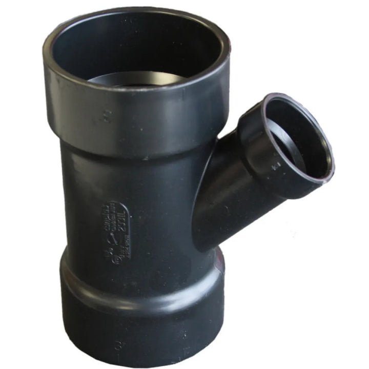 3" x 3" x 1-1/2" ABS DWV (Drain Waste and Vent) Wye Reducer - Hub x Hub x Hub