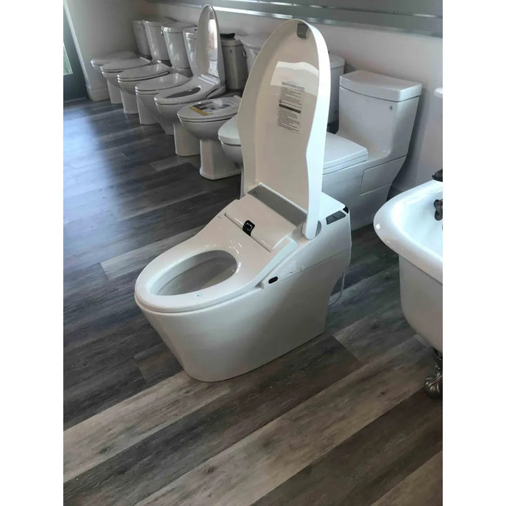 ProStock Elongated Toilet with Integrated Smart Electronic Bidet Combo, 1.0 & 1.5 GPF, White - PSBTWE1000
