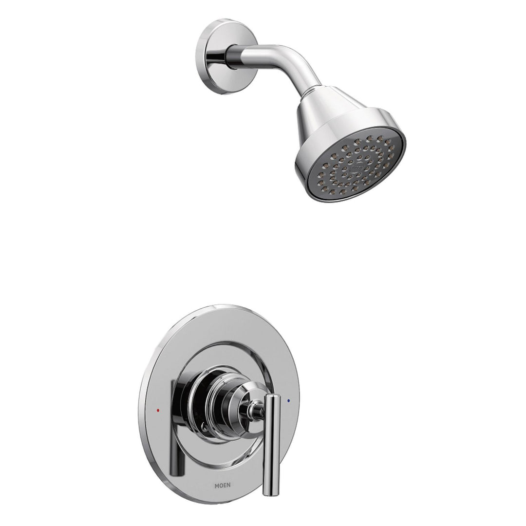 Moen Gibson Posi-Temp Single-Handle Shower Faucet, One-Function, 1.75 GPM, Lever Handle, Eco-Performance, M-PACT, Chrome - T2902EP