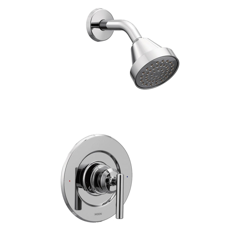 Moen Gibson Posi-Temp Single-Handle Shower Faucet, One-Function, 1.75 GPM, Lever Handle, Eco-Performance, M-PACT, Chrome - T2902EP