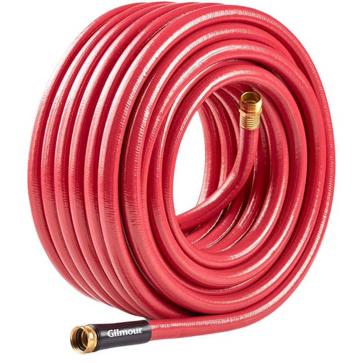 Gilmour Commercial Farm/Ranch Hose, 5/8" Inside Diameter, 90ft, Double Reinforced, Kink-Resistant, Rubber, Rugged Red - 29-58090