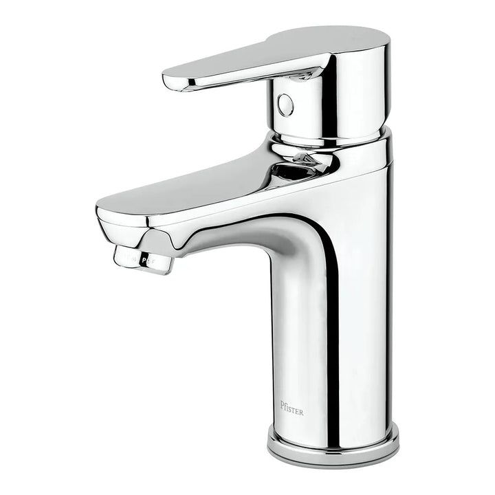 Pfister Pfirst Modern Single-Hole Bathroom Faucet, Single-Handle, 1.2 GPM, Lever Handle, Pforever Seal, Polished Chrome - LG142-0600