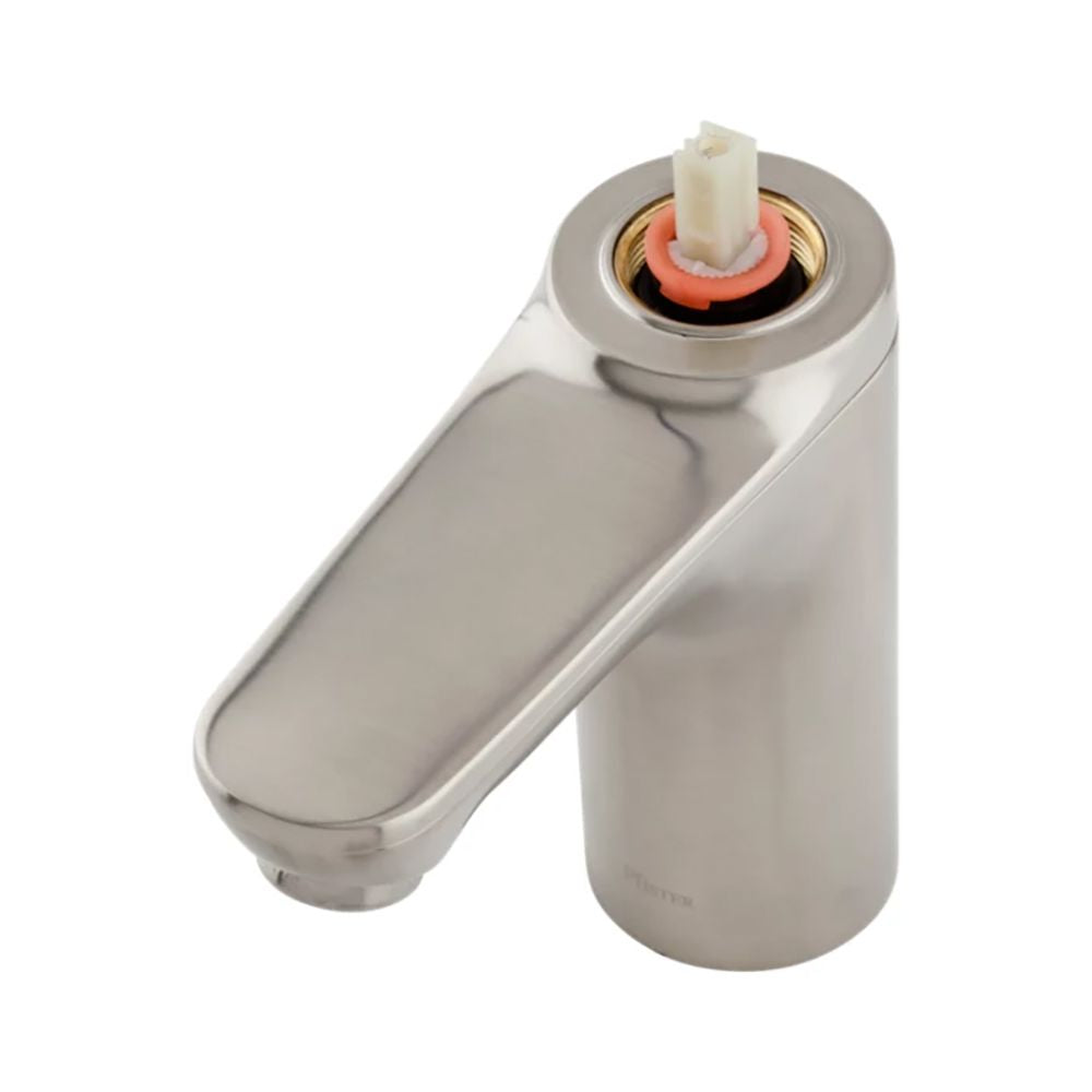 Pfister Pfirst Modern Single-Hole Bathroom Faucet, Single-Handle, 1.2 GPM, Lever Handle, Pforever Seal, Brushed Nickel - LG142-060K