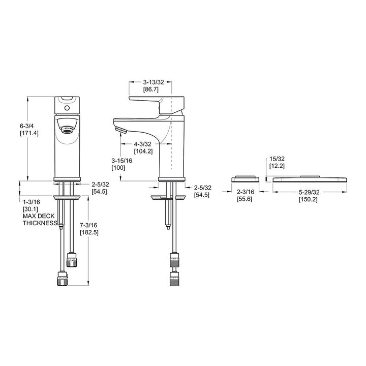 Pfister Pfirst Modern Single-Hole Bathroom Faucet, Single-Handle, 1.2 GPM, Lever Handle, Pforever Seal, Brushed Nickel - LG142-060K
