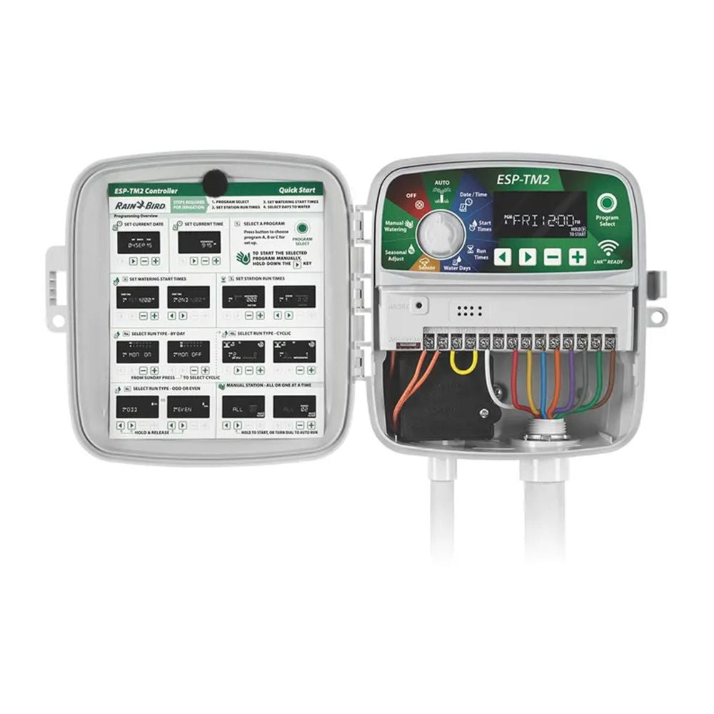 Rain Bird 4-Station Indoor/Outdoor Irrigation Controller, 120V, LNK WiFi-Compatible - ESP-TM2-4 (F44224)