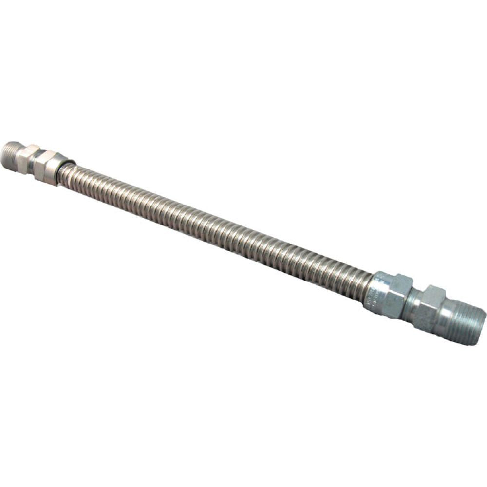 1/2" x 36" Flexible Gas Connector, Stainless Steel - MIP