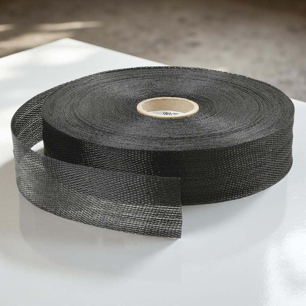 DiversiTech Black Woven Polypropylene Duct Strap, Flexible Ducting, 1-3/4" x 100 Yards - 710-100
