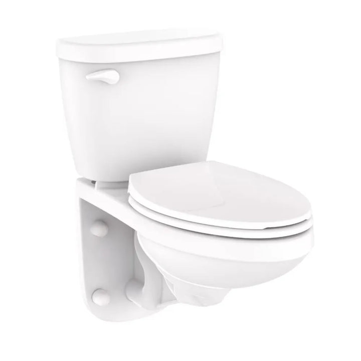Gerber Maxwell Two-Piece Wall Hung Back Outlet Elongated Toilet, 1.28 gpf 4" Vertical, Rough-In, White - 20-021