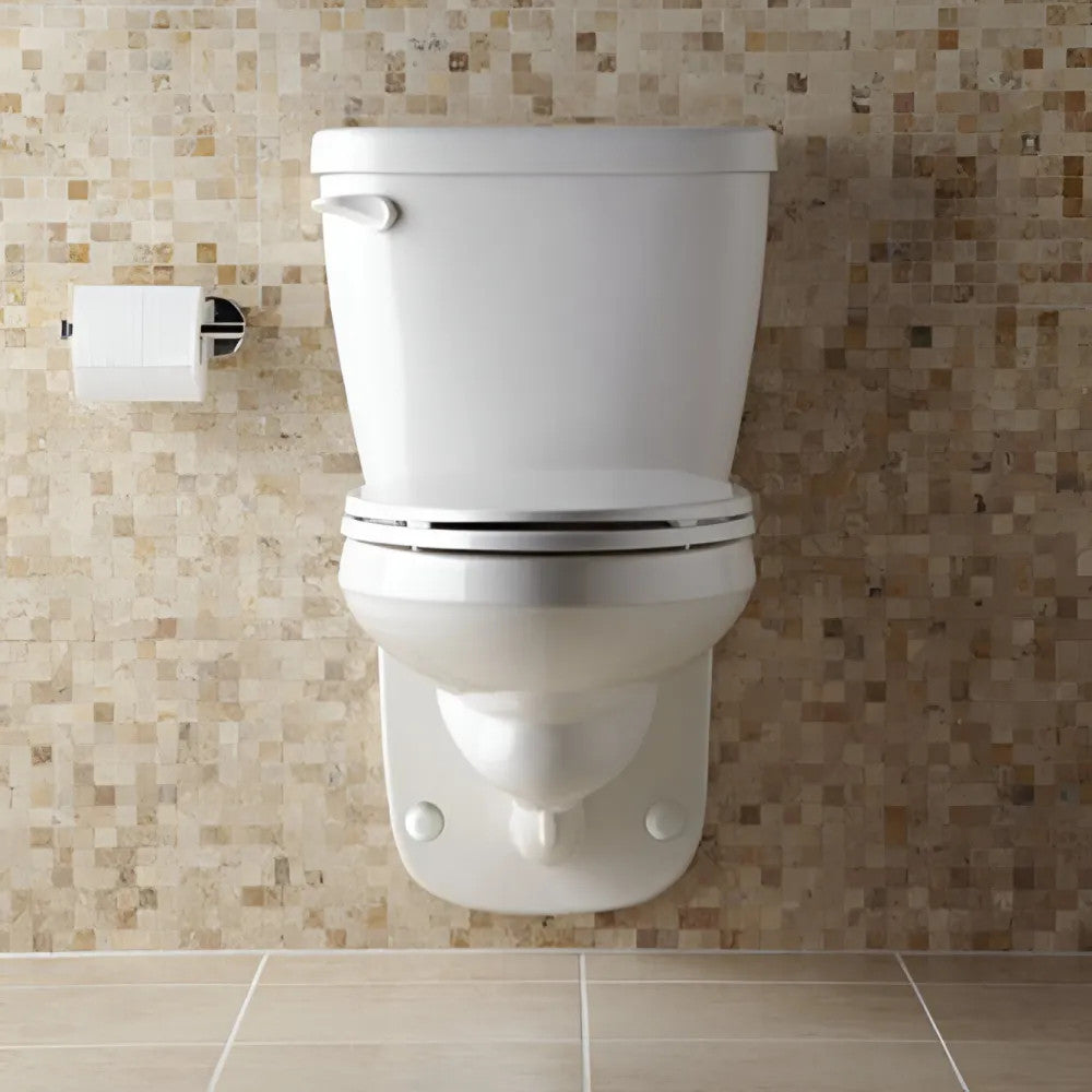 Gerber Maxwell Two-Piece Wall Hung Back Outlet Elongated Toilet, 1.28 gpf 4" Vertical, Rough-In, White - 20-021