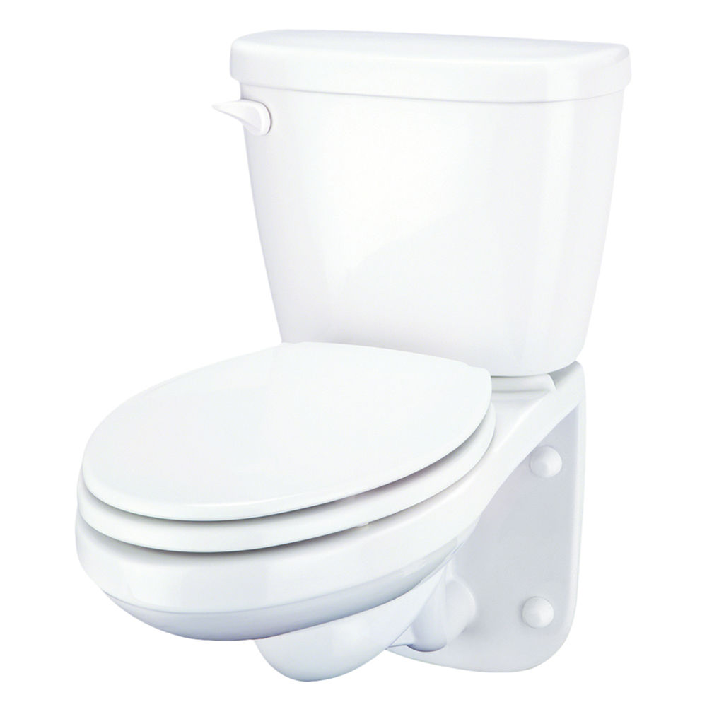 Gerber Maxwell Two-Piece Wall Hung Back Outlet Elongated Toilet, 1.28 gpf 4" Vertical, Rough-In, White - 20-021