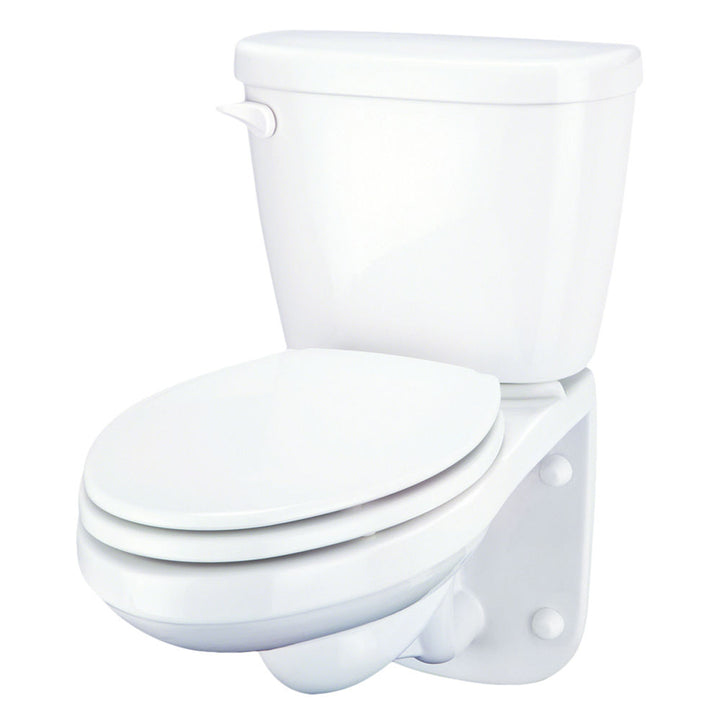Gerber Maxwell Two-Piece Wall Hung Back Outlet Elongated Toilet, 1.28 gpf 4" Vertical, Rough-In, White - 20-021