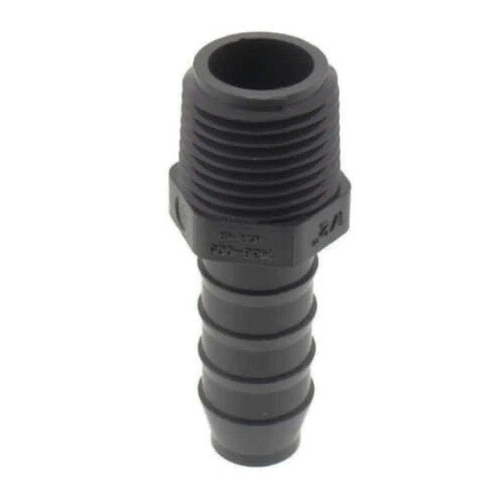 PETMA12 1/2" Poly Insert Male Adapter, MIP x Barb