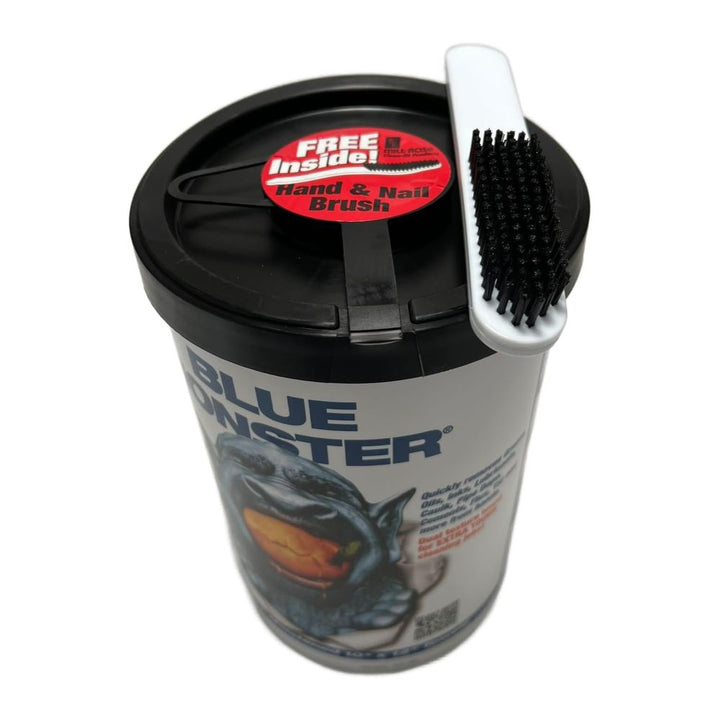 Millrose 77095 Blue Monster Hand Wipes - Citrus Scrubbing Towels w/ Brush