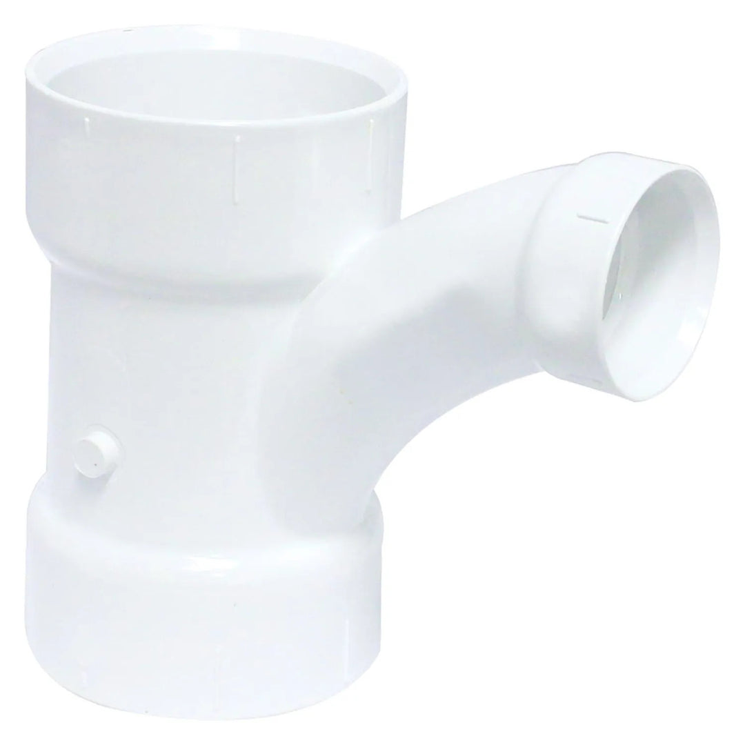 3" x 3" x 2" PVC Tee/Wye Combo, Reducing DWV (Drain Waste and Vent) - Hub