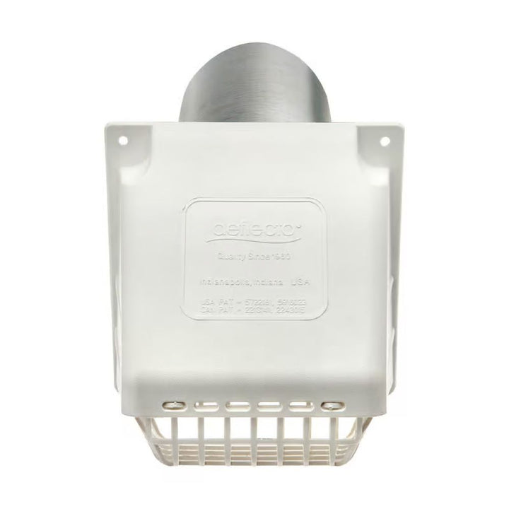 Deflecto RVHAW4 4" Dryer Flapper Vent Hood White