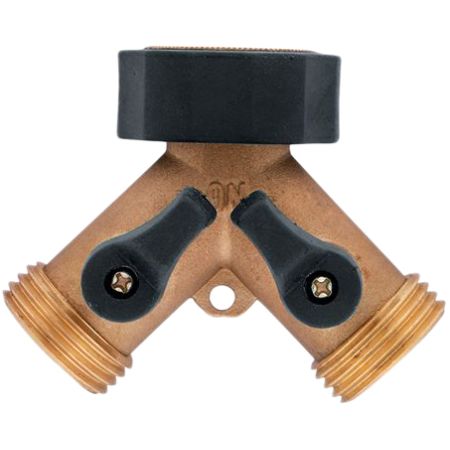 Orbit 58248N Brass Hose Y with Shut-Off