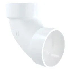 1-1/2" PVC 22.5-Degree Elbow DWV (Drain Waste and Vent) - Hub