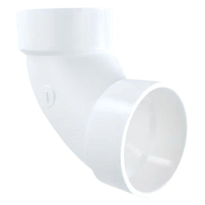1-1/2" PVC Medium Sweep 90-Degree Elbow DWV (Drain Waste and Vent) - Hub