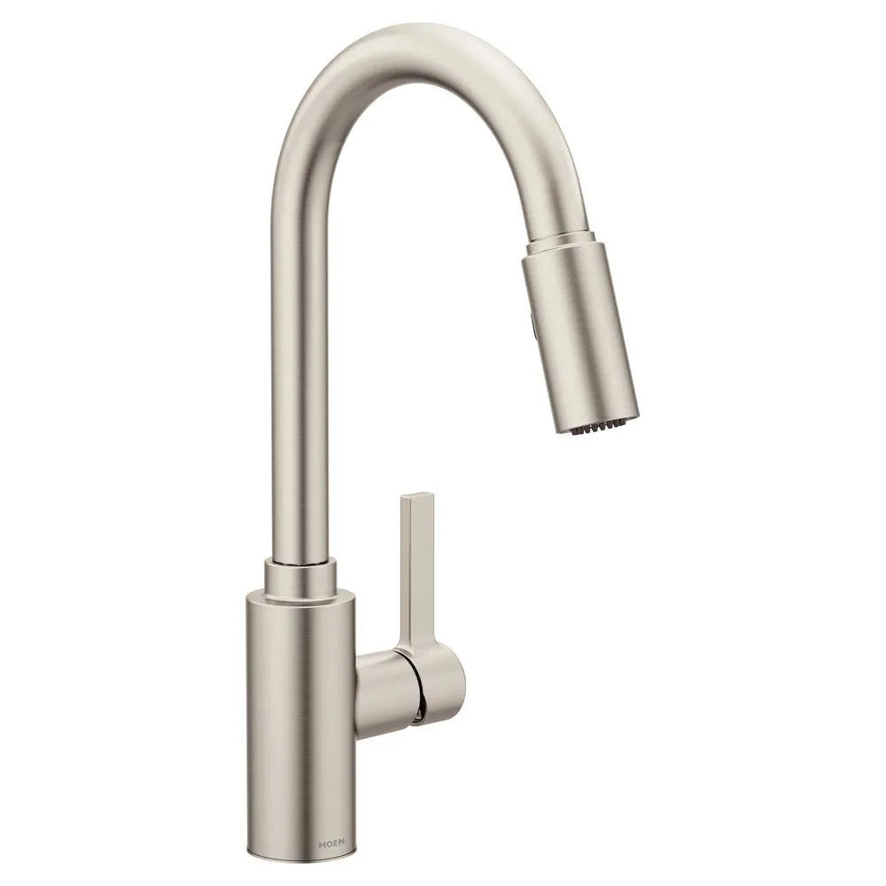 Moen Genta LX Single-Handle High Arc Pull-Down Kitchen Faucet, 1.5 GPM, Spot Resist Stainless - 7882SRS