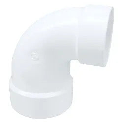 3" PVC 22.5-Degree Elbow DWV (Drain Waste and Vent) - Hub