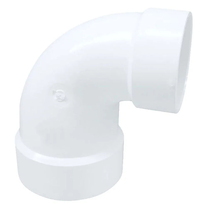 4" x 3" PVC 90-Degree Closet Elbow Reducer DWV (Drain Waste and Vent) - Hub