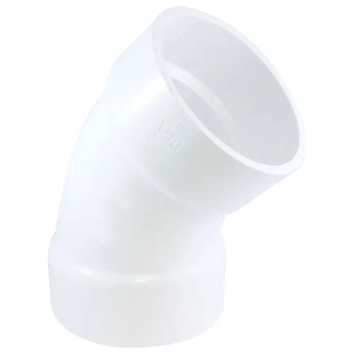 2" PVC 45-Degree Elbow DWV (Drain Waste and Vent) - Hub